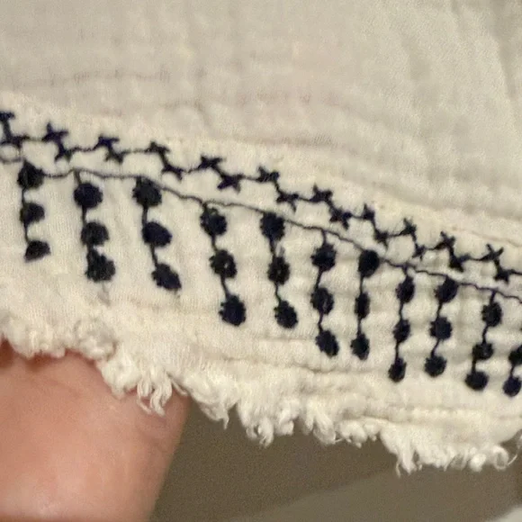 Johnny Was Black and White Embroidered Top - Picture 3 of 5